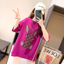 South Koreas original single foreign trade Italian womens clothing outlet France Grand-card Yu Shan Cut Javi Rabbit rabbit inlaid with clothes