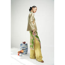 TUYUE Coated Moon Pure China Wind Acetate Satin Pasta Western Dress Pants Design Sensation Small Crowdlegged Casual Long Pants Female Spring