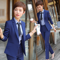 Hotel front desk work clothes Autumn and winter manager cashier professional suit Female beauty salon suit stewardess uniform