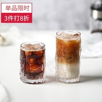 Mint life Creative imitation tree pattern glass cold drink cup ice coffee cup juice cup restaurant household glass water Cup