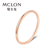 Manka Long pure tail ring 18K gold ring rose gold color gold k gold womens simple fashion fine ring tide