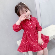 Girl dress 2021 new childrens clothing spring and autumn Net Red little girl skirt foreign style long sleeve children princess dress female
