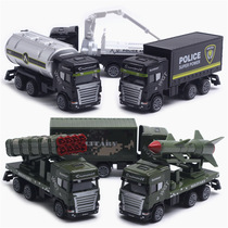 Alloy fire truck Childrens toy engineering car simulation sliding car boy ladder rescue car sanitation model