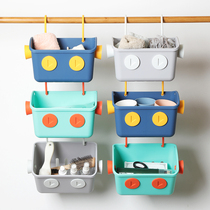 ins stackable storage basket hanging bedside storage hanging basket free punching bath towel draining debris basket