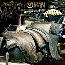 European bedding luxury high-end European and American style high-end home textiles luxury model room soft four-piece bedding