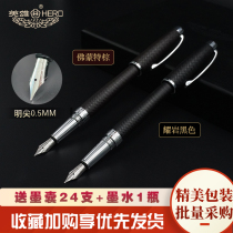 Heroic Pen 1710 Iridium Pen Business Mens High-end Gift Gift Gift Gift Black Tip Student Special Printed Writing Replaceable Ink Bac lettering Official Store
