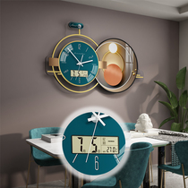 Net red Nordic luxury living room home fashion clock wall clock decoration wall restaurant hanging clock simple atmosphere