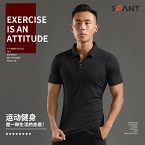 Sports short-sleeved T-shirt mens casual slim running dry light and breathable sports training exercise suit
