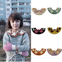 Milk dads family kalinka new stereo hook flower melislave wool knit dummy collar 3Z