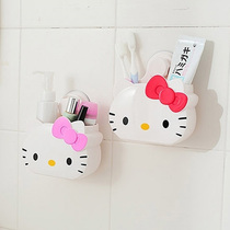 Wall-suction toothbrush holder bathroom toilet powerful suction cup toothpaste storage rack mini multi-function glove box