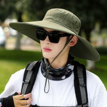 Hat Mens Summer Fisherman Hat Outdoor Fishing Sunscreen Hat Man Summer Sun Hat Large Brim Hat Sunhat Mountaineering