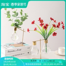Nordic Creative Transparent Hydroponic Vase Living Room Table Flower Arrangement Dry Flower Pendulum office Desktop Home Decorative Goods