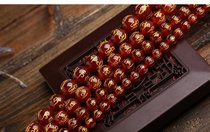 Red agate six-character truth loose beads