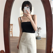 Wearing small suspenders Super fire 2021 New Spring Japanese Joker stretch knit inside sexy vest women