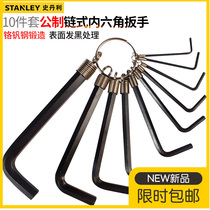 Stanley 10-Piece Male British Chain Flat Head Allen Key 1 5-10mm 69-213-23 230