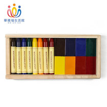 Waldorf Life Museum Stuyman Stockmar painting combination 8 color wax block brick 8 color wax stick pen box