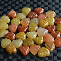 Natural Golden Jade handmade DIY Ping An lock Baby Lock 1 single color red and yellow pink wishful accessories