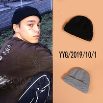 Hat male tide melon leather hat Korean knitted wool hat Hip Hop Street rogue hat yuppie winter cold hat