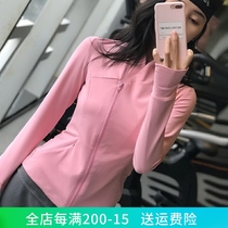 Tight Skinny Sports Blouse Lady Autumn Winter Skew Zipped cardigan Fitness Suit Quick Dry Shaping Yoga Long Sleeve Jacket