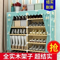 Real wood shoe shelf Easy entrance door Home Multi-level feature Special Economy Type of admission oxford cloth anti-dust shoe cabinet