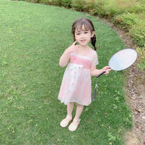 Female baby Hanfu dress 2021 new ancient style super fairy girl dress girl skirt girl foreign style summer dress