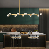 Postmodern bar BENCH PENDANT LIGHT FULL COPPER LIGHT LAVISH MINIMALIST NORDIC CRYSTAL LAMPS DESIGNER CREATIVE ART RESTAURANT CHANDELIER