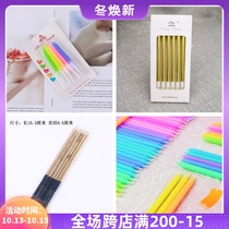 Rainbow candles color Rod pencil candle cake fine Golden candles boxed new birthday candle