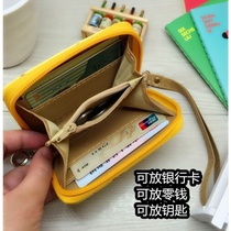 Mini Korean Cartoon Small Wallet Zip Student Short Korean Bear Our Naked Bear Cute Coin Purse