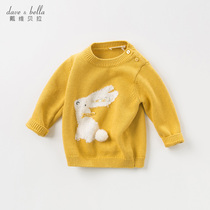 David Bella childrens knitwear Autumn girls  Western style knitted base shirt Baby sweater pullover