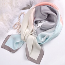 Scarf small square scarf female silk Mulberry silk Joker spring and autumn scarf thin temperament Korean scarf