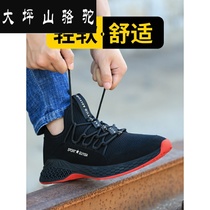 Large Terrace Mountain Camel Labor shoes for men Deodorant Light Anti-Smash Anti Piercing Safety Worksite Old Palate Soft-bottom Working Shoes