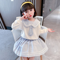 Girl Lian Dress Spring Autumn Net Red Korean Version Trendy Female Baby 2022 New Foreign Air Princess Children Spring Clothing