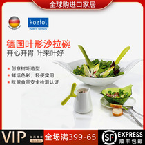 Joe Accommodate Fast German Koziol Leaf-shaped Bowl Soup Bowl Bowls rice bowls Bowls Tableware Home Pure Color Creative Salad Bowl