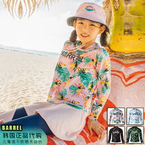 BARREL Korea Cali cartoon floral split swimsuit quick-drying beach swimming sunscreen jellyfish clothes T-shirt children