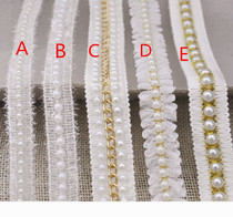 diy webbing beaded handmade beaded clothing skirt cuff neckline lace Home lace accessories