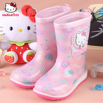 Hello Kitty children rain shoes Girls rain boots Non-slip baby cute middle and large children primary school children water shoes women water boots