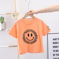 South Korean boy short sleeve T-shirt 2022 Summer children dress new children CUHK Tong Yang Gas pure cotton falling shoulder sleeve compassionate 9