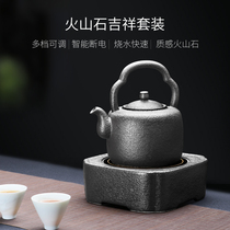 Pottery kettle Kettle Volcanic stone tea maker Kung Fu tea pot Household electric pottery stove Tea stove Ultra-silent tea pot set