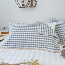 w (clear cabin) pure cotton old coarse cloth single pillow with a pair of four seasons with no slip and sweat and air thickened
