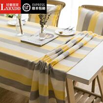 LXRXDD Modern minimal tea table cloth tablecloth cotton linen fresh Nordic style in the rectangular shape