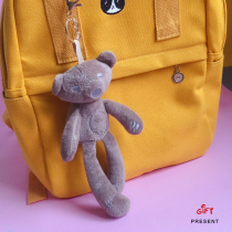 Little rabbit pendant keychain female cute bear pig monkey Chong duck schoolbag hanging doll ins backpack decoration tide