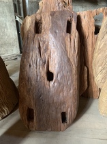 Yunnan Weathered Wood Grinding Disc Folk Custom Old Goods Solid Wood Grinding Groove Coffee Table Zen Space Tea Table Material