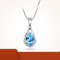 Topaishi Pure Silver Necklace Woman Pendant Light Lavish Ornament Small Crowd Design Feel Birthday New Year Gift To Girlfriend A