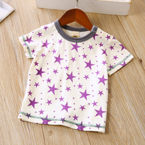 Boys summer cotton short-sleeved boy handsome T-shirt foreign-style Joker half-sleeved baby shirt Small and comfortable T-shirt