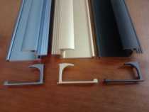 Aluminum alloy thickened cabinet handle gold cabinet door drawer handle 3 meters long clasp hand iron ash with plug handle