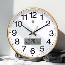 Polaris wall clock living room silent quartz office calendar clock bedroom wall clock home clock