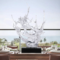 Feng Shui ornaments transparent resin abstract sculpture hotel club soft decoration accessories entrance hall crafts modern