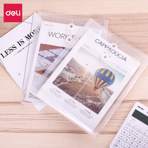 Dali 5511 office data transparent A4 file bag Sheet 12 only pack PP material data Property Report storage plastic waterproof file bag folder thickened supplies storage file bag