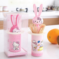 Toothpick box creative automatic pop-up personality household press type restaurant toothpick barrel portable toothpick cylinder toothpick bottle