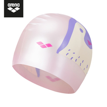 Arena Arina swimming cap ladies fashion cartoon print waterproof non-head silicone comfortable ins Wind swimming cap